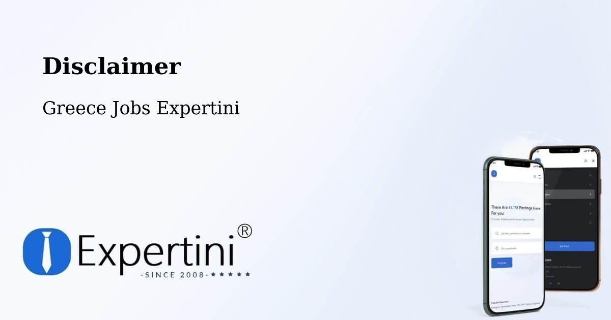 Disclaimer – Geráki - Greece Jobs Expertini